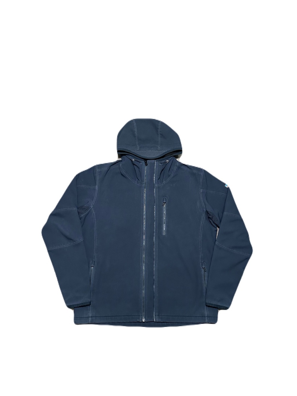 Kuhl Relik Softshell Vintage Jacket Mens XL Double Zip Blue Fleece Lined